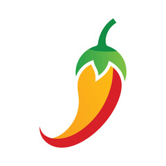Abstract Chili Pepper Icon Logo for Spicy Food Restaurant