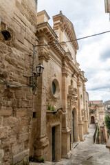 Baroque church facade in Ragusa old town