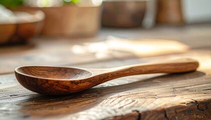 wooden spoon background 