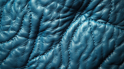 Grainy light blue leather texture background in a wide banner format. Symbolizes elegance, durability, and modern craftsmanship in a clean, tactile surface ideal for design and branding visuals.

