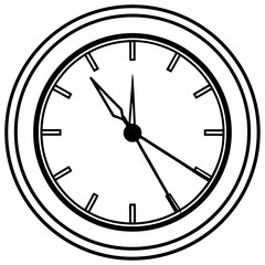 clock icon silhouette vector illustration clipart
