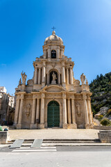 Fototapeta premium Facade of San Bartolomeo Church in Scicli