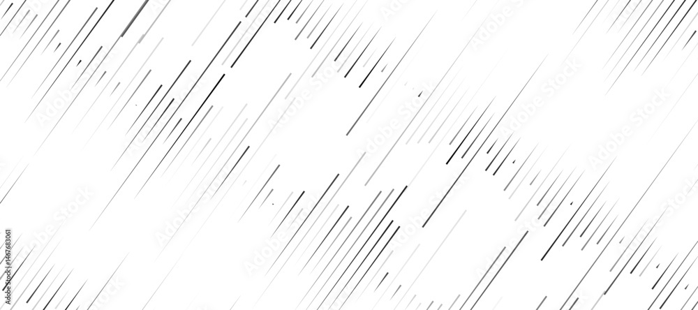 Poster abstract pattern of diagonal black lines on a clean white background. the lines should vary in lengt