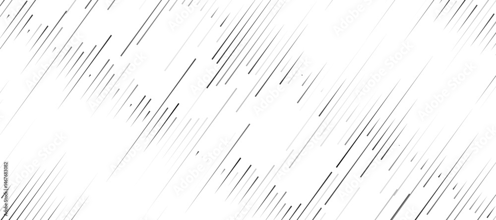 Poster abstract pattern of diagonal black lines on a clean white background. the lines should vary in lengt