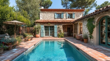 Stone villa with pool