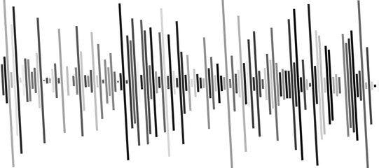 Abstract pattern of diagonal black lines on a clean white background. The lines should vary in length and angle, creating a dynamic and chaotic composition.