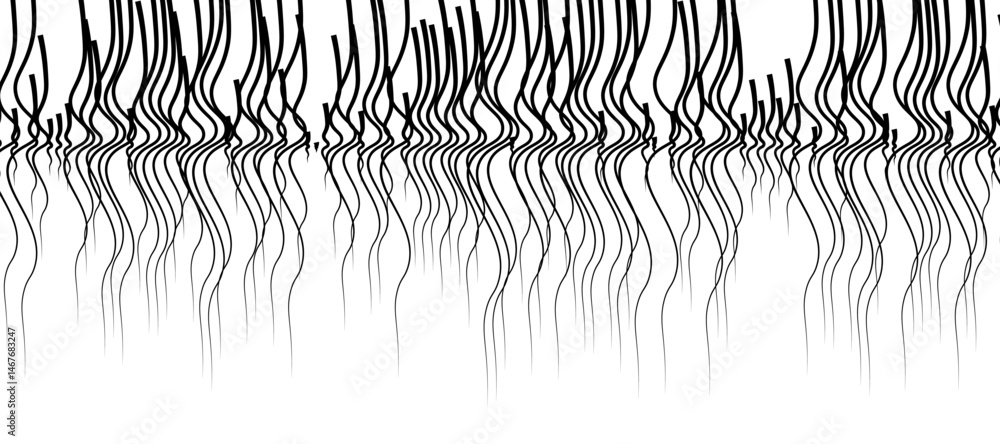 Poster abstract pattern of diagonal black lines on a clean white background. the lines should vary in lengt