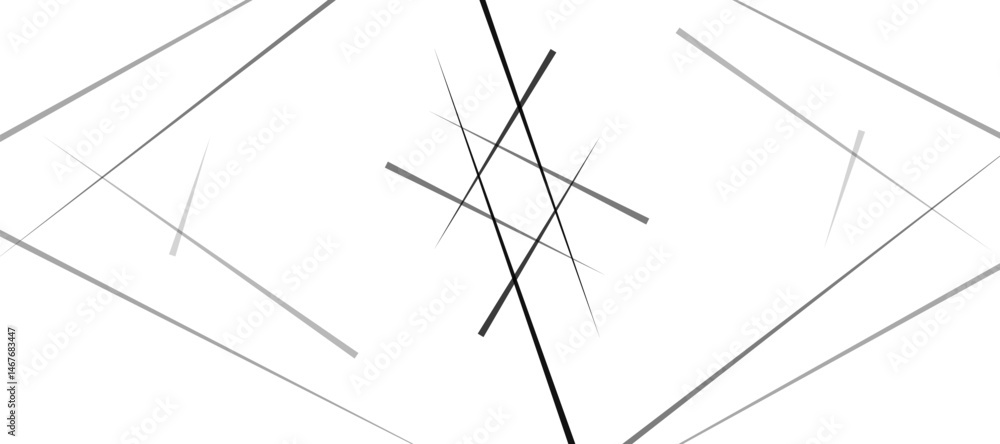 Poster abstract pattern of diagonal black lines on a clean white background. the lines should vary in lengt
