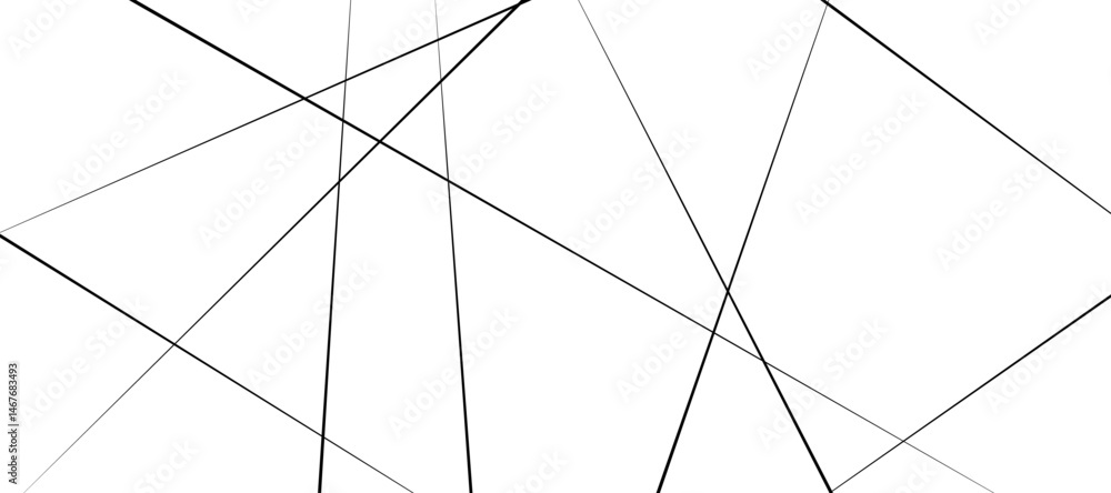 Poster abstract pattern of diagonal black lines on a clean white background. the lines should vary in lengt