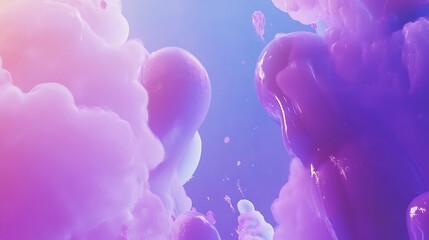 Obraz premium Abstract liquid forms in vibrant colors (3)