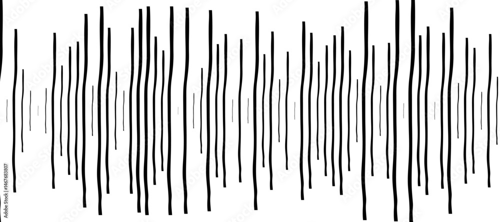 Poster abstract pattern of diagonal black lines on a clean white background. the lines should vary in lengt