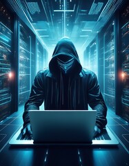 Hacker im Serverraum