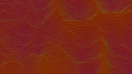 Red wavy lines pattern background 