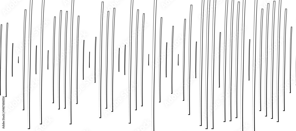 Poster abstract pattern of diagonal black lines on a clean white background. the lines should vary in lengt