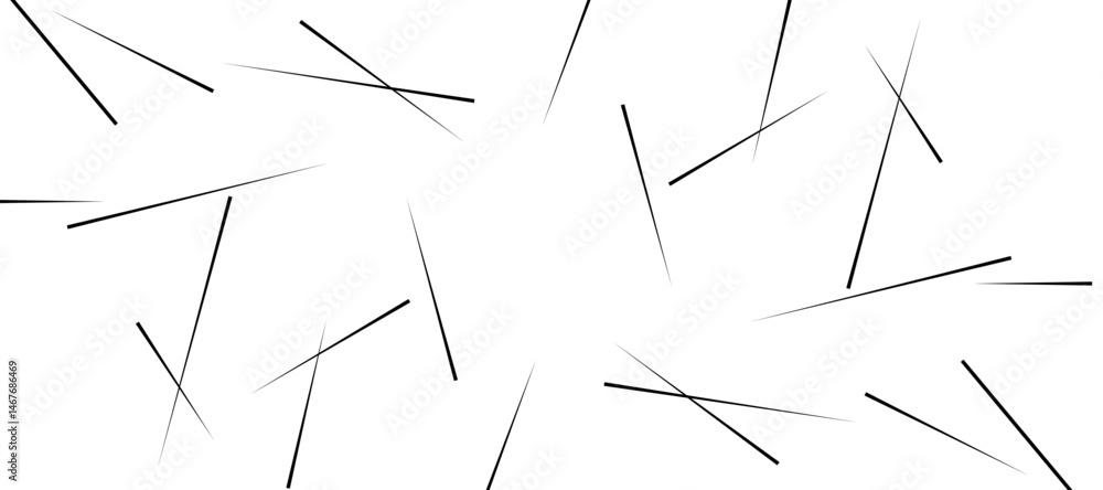 Poster abstract pattern of diagonal black lines on a clean white background. the lines should vary in lengt