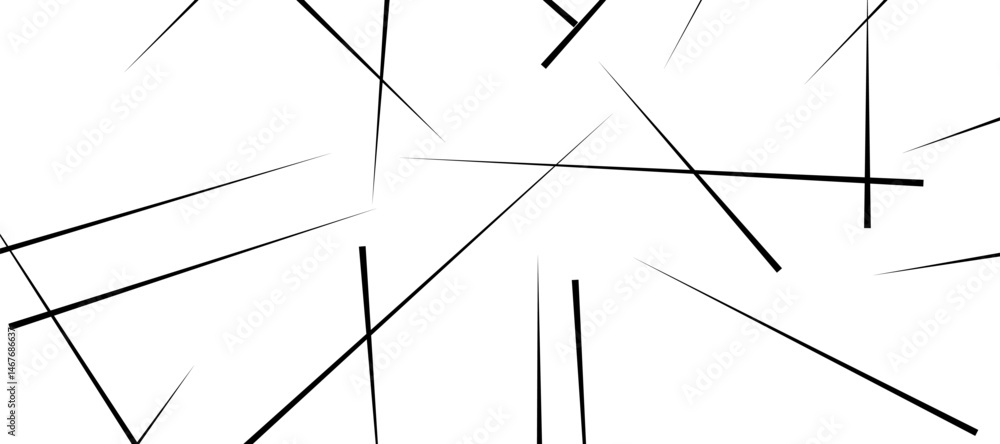 Poster abstract pattern of diagonal black lines on a clean white background. the lines should vary in lengt