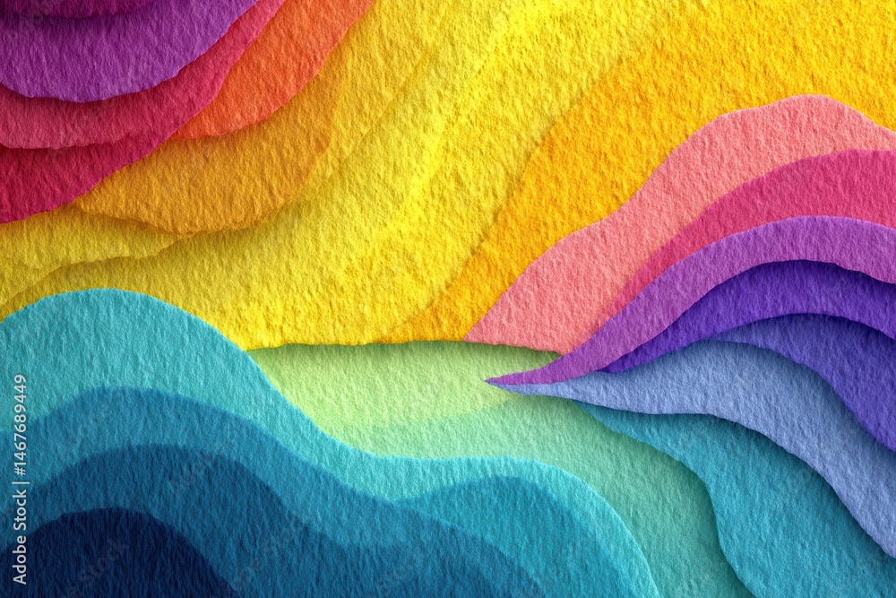 Poster abstract artistic waves in watercolor tones with soft textures and color transitions