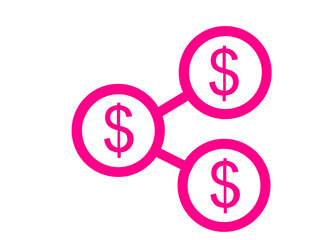 Finanzen. Dollar, Geld, Symbols, Icons - Vekor