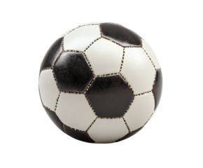 Exciting soccer match in stadium game play sports environment action view isolated on transparent background