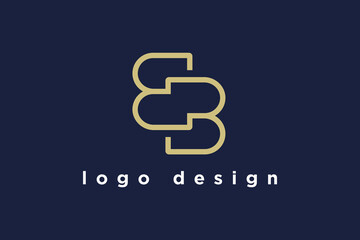 simple letter bb logo icon vector design template concept