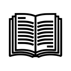 Open Book Icon - Vector Illustration