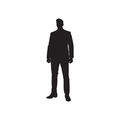 silhouette of a businessman