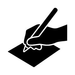 Hand Writing on Paper - Vector Icon