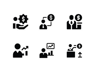 Set of business  icons vector illustration on white background.