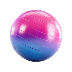 Obraz premium Exercise ball in vibrant purple and blue gradient design used for fitness training and rehabilitation