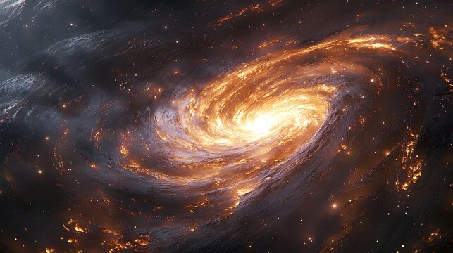 Spiral galaxy image for educational materials