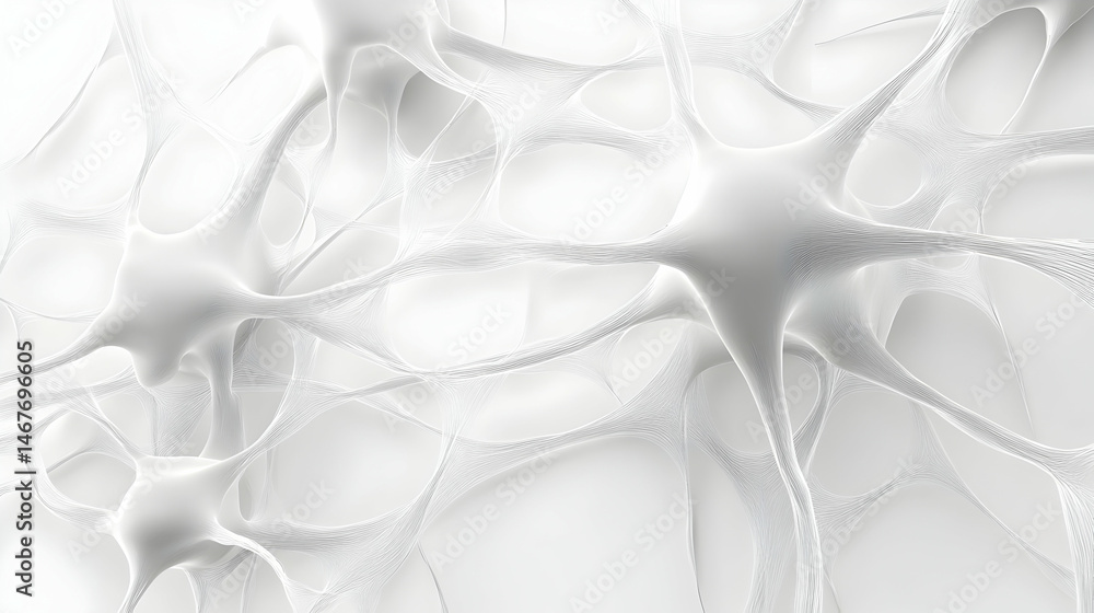 Poster sophisticated white neural network illustration representing abstract connection
