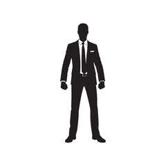 businessman silhouette isolated on white