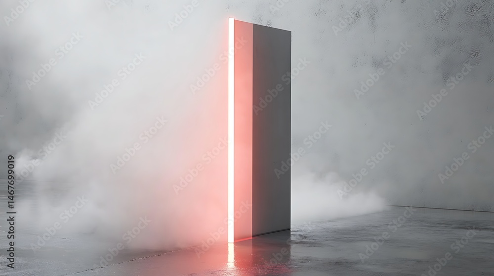 Poster abstract modern illuminated structure