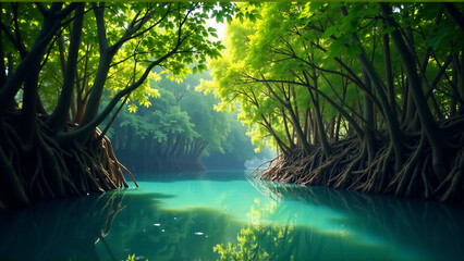 Vital Mangrove Roots Protecting Coastal Life