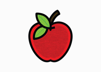 apple-embroidered-patch-badge-on-isolated-transpar.eps