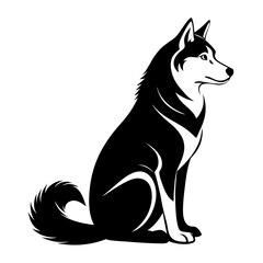 black and white dog