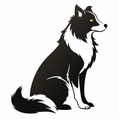 Elegant Black Poodle Dog Icon in Motion