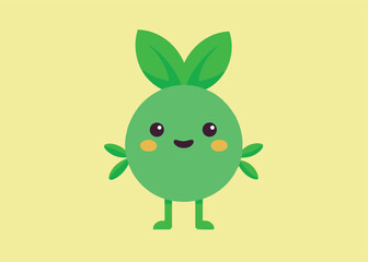 cute-green-plant-character-happy-spring-cartoon-na.eps
