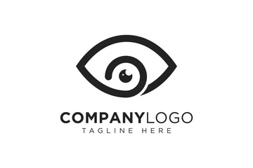 simple eye logo icon vector design template concept