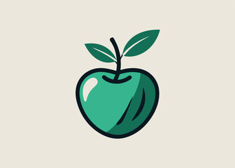hand-drawn-illustration-of-an-apple-with-leaves--b.eps
