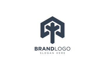 simple church logo icon vector design template concept