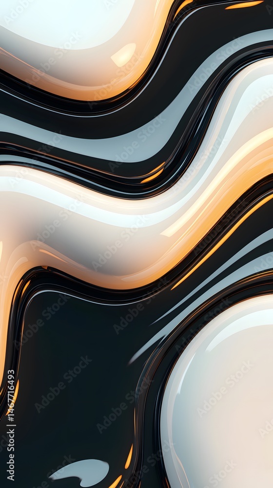Poster Abstract Liquid Gradient Background with Soft Edge Transitions