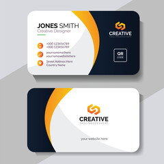 Modern and clean professional business card template