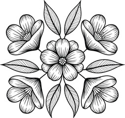 Exquisite Floral Cascade Vector