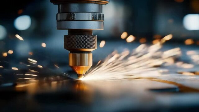 Cutting metal with a CNC laser and gas is a modern industrial technology.