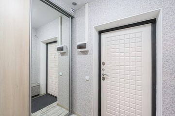 Fototapeta premium standard room interior apartment. room doors, renovation corridor lobby entrance hall