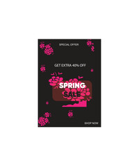 spring sale flyer design 