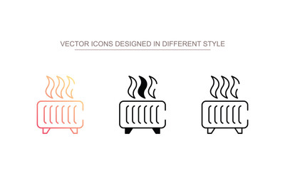 Heating System icon design with white background stock illustration