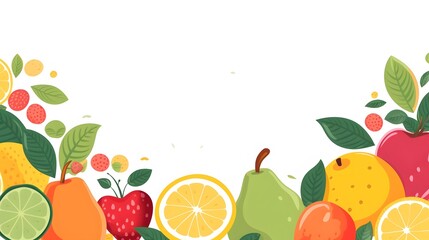 Fresh and Colorful Organic Fruits for a Healthy Diet - Nutritious Food Concept