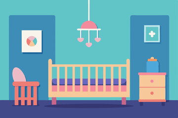 interior of a room with a bed